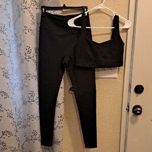 Girlfriend Collective Black Leggings Set